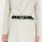 Jessica Anne Beauty Double Buckle PU Leather Belt