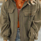 Hannah Full Size Zip-Up Drawstring Hooded Jacket