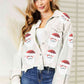 Santa Sequin Raw Hem Jacket