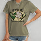 Lucky Clover Round Neck Short Sleeve T-Shirt