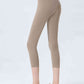 Full Size Wide Waistband Cropped Sports Leggings
