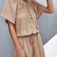 Women's Buttoned Gather Detail Romper