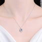 925 Sterling Silver Rhodium-Plated 1 Carat Moissanite Pendant Necklace