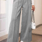 Drawstring Wide Leg Pants with Pockets