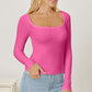 Square Neck Long Sleeve T-Shirt
