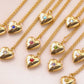 Zircon Heart Shape 14K Gold-Plated Pendant Necklace
