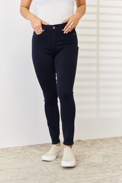 Judy Blue Full Size Garment Dyed Tummy Control Skinny Jeans *