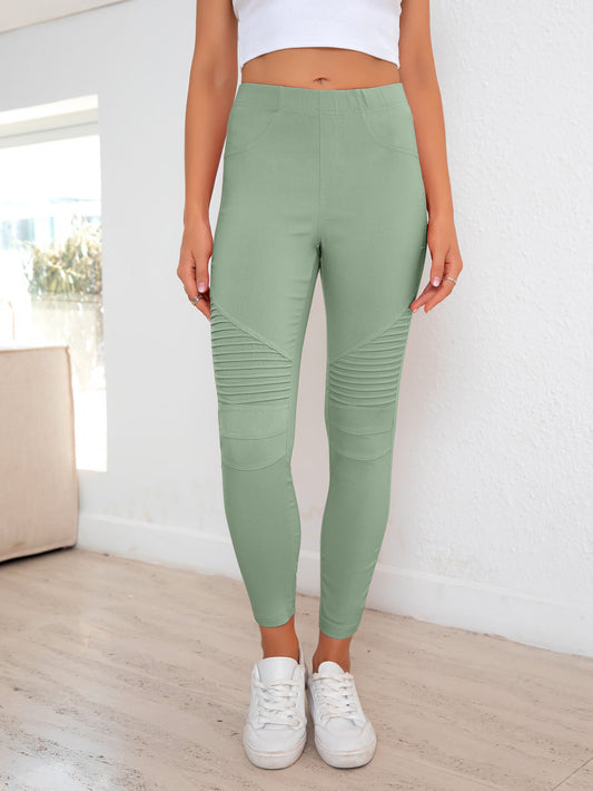 QUINN AMIR Ribbed Detail Leggings