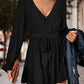 BodatiousJumpers Long Flounce Sleeve V-Neck Romper