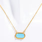 Copper 14K Gold Pleated Pendant Necklace