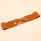 Women's Ribbed Alloy Buckle Elastic Belt
