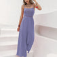 Openwork Spaghetti Strap Wide Leg Jumpsuit