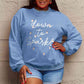 Simply Love Full Size Letter Graphic Long Sleeve Sweatshirt