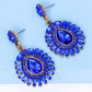 Teardrop Shape Glass Stone Dangle Earrings