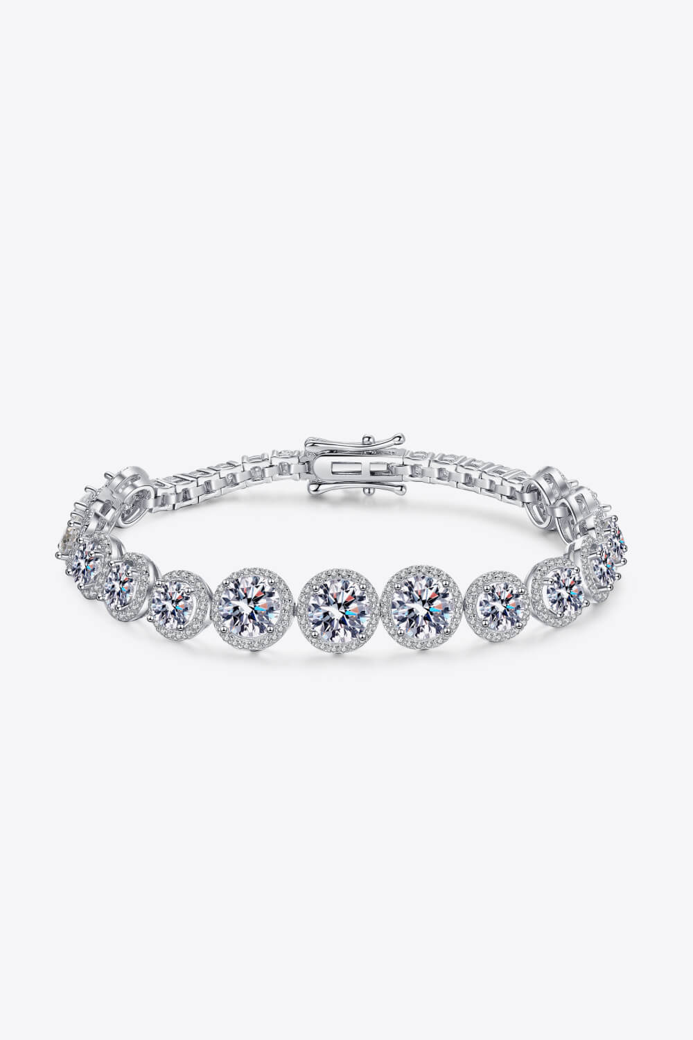 Women's 925 Sterling Silver 10.4 Carat Moissanite Bracelet