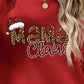 Christmas Themed Round Neck Letter Graphic Long Sleeve Sweatshirt