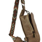 Adjustable Strap PU Leather Sling Bag