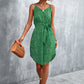 SOChic Printed V-Neck Tie Waist Mini Dress