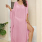 One Size V-Neck Three-Quarter Sleeve Cover-Up