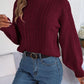 Hannah Lea Cable-Knit Turtleneck Sweater 🦋
