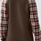 Plaid Round Neck Sweatshirt