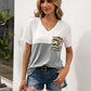 Women's Bryony Color Block V-Neck Short Sleeve Tee