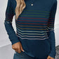 Striped Round Neck Long Sleeve T-Shirt