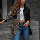 Collared Neck Contrast Color Dropped Shoulder Shirt