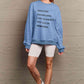 Simply Love SEASONAL Full Size Letter Graphic Round Neck Sweatshirt