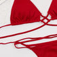 BOLDONE Halter Neck Crisscross Ribbed Bikini Set