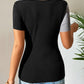 Contrast Cutout Short Sleeve T-Shirt
