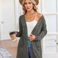 Ribbed Button Up Cardigan with Pockets