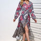 Leopard Ruffle Trim V-Neck Printed Dress
