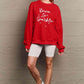 Simply Love Full Size Letter Graphic Long Sleeve Sweatshirt