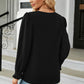 Round Neck Smocked Flounce Sleeve Blouse