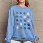 Simply Love Full Size Snowflakes Round Neck Sweatshirt