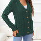 SavannahTree Button Down Cable-Knit Cardigan