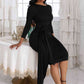 Sophia Tie Detail Round Neck Midi Dress