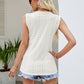 Contrast Eyelet V-Neck Tank