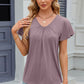 V-Neck Flutter Sleeve T-Shirt