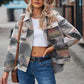 Printed Collared Neck Jacket