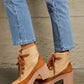 East Lion Corp Lace Up Tan Lug Boots