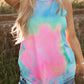 Malibu Dreams Full Size Mixed Print Open Back Sleeveless Top