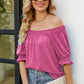 Full Size Short Flounce Sleeve Top
