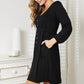 Double Take Full Size Scoop Neck Empire Waist Long Sleeve Magic Dress