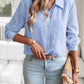 SoComfy Collared Neck Long Sleeve Pocketed Shirt