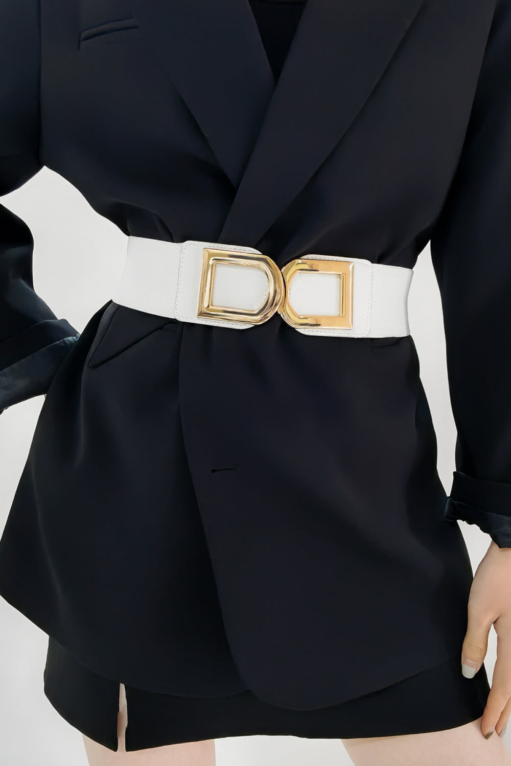 Jessica Anne Beauty Double D Buckle PU Belt