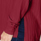 Basic Bae Full Size Ribbed Round Neck Slit T-Shirt