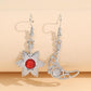 Sun and Moon Beaded Alloy Earrings