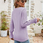 Pretty Purples Eyelet V-Neck Smocked Flounce Sleeve Blouse